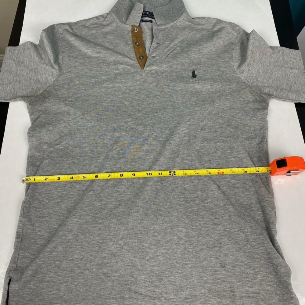 Polo Ralph Lauren - Gray Long Sleeve Quarter Button - Size M